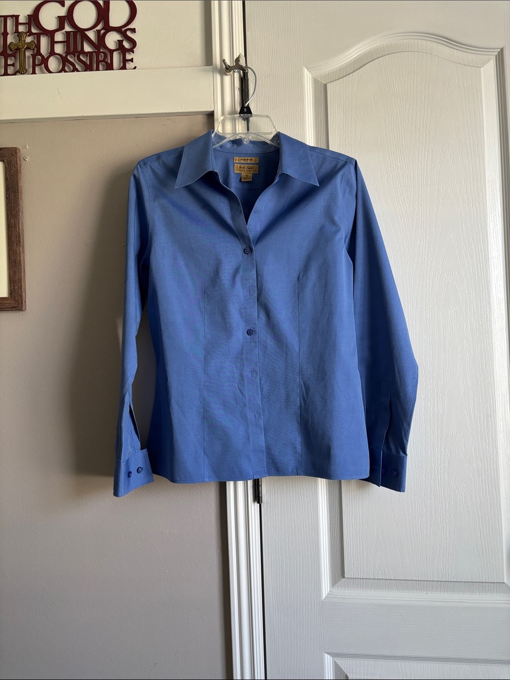 Chaps Women's Blue Button-Down Shirt